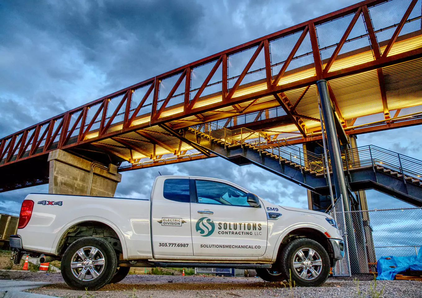 Commercial HVAC system installation project